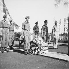 Mass burial ceremony for war victims at Menteng Poeloeh cemetery in Batavia on April 5, 1948