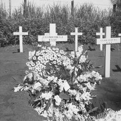 Massive reburial ceremony of war victims at Menteng Poeloeh Cemetery in Batavia on April 5, 1948