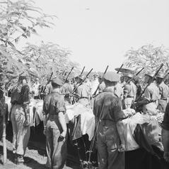 Massive reburial ceremony for war victims at Menteng Poeloeh cemetery in Batavia on April 5, 1948
