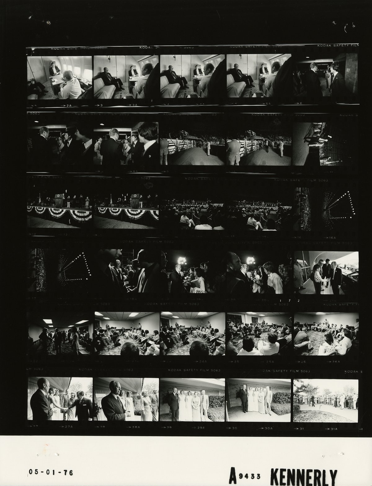 Photo contact sheet A9433 from Gerald R. Ford White House Photographic Office Series, housed at Gerald R. Ford Presidential Library