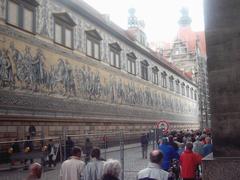 Fürstenzug mural in Dresden depicting historic procession of Saxon rulers