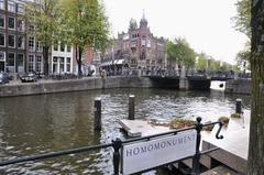 Amsterdam Homomonument honoring victims of persecution due to homosexuality