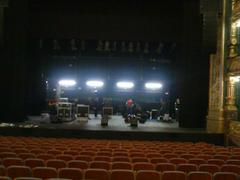 Stage view from the audience seating area at Arteria Campos Elíseos Antzokia theatre in Bilbao Spain