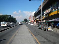 View of Old Capitol Site in Quezon City with City Mall, PhilCoa footbridge, San Vicente area, and U.P. Village near Commonwealth Avenue and Carlos P. Garcia Avenue
