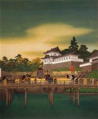 The Emperor Arriving in Tokyo painting by Kobori Tomoto