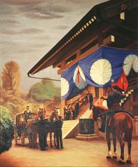 The Emperor at Yasukuni Shrine painting by Shimizu Yoshio
