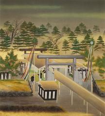 Imperial Mausoleum at Unebi painting by Yoshida Shūkō