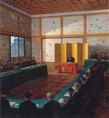 Conference on Drafting a Constitution painting by Goseda Hōryū