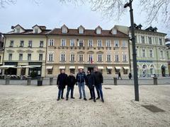 Members of Slovak Matica near Slovenian Matica during cultural gathering