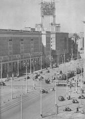 Plac Konstytucji and Palace of Culture and Science in Warsaw 1950s