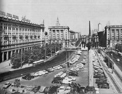 Plac Konstytucji Warsaw view from MDM hotel 1975
