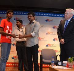 Tamil Film actor Vijay celebrating World Environment Day at U.S. Consulate Chennai