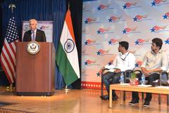 Tamil Film actor Vijay celebrating World Environment Day at the U.S. Consulate in Chennai