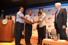 Tamil film actor Vijay celebrating World Environment Day at the U.S. Consulate Chennai