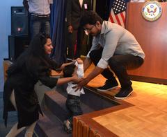 Tamil Film actor Vijay celebrating World Environment Day at the U.S. Consulate in Chennai