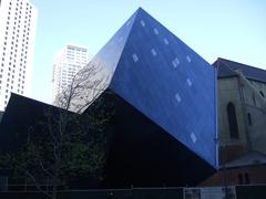 Contemporary Jewish Museum in San Francisco with colorful modern facade