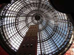 Melbourne Central Shopping Centre Shot Tower and Cone interior illuminated by morning light