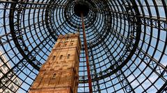 Coop's Shot Tower in Melbourne CBD under a large conical glass roof