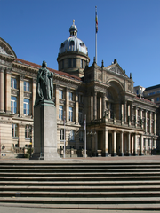 Birmingham Council House and Queen Victoria statue in Victoria Square, Birmingham