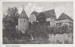Bebenhausen castle and monastery with the Green Tower under blue sky