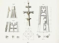 Architectural detail (tracery) of Bebenhausen Monastery from Die Kunst des Mittelalters in Schwaben book, 1858
