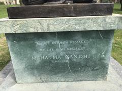 Statue of Mohandas K. Gandhi in Geneva sculpted by Gautam Pal