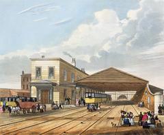 Historic Crown Street railway station in Liverpool from 1831