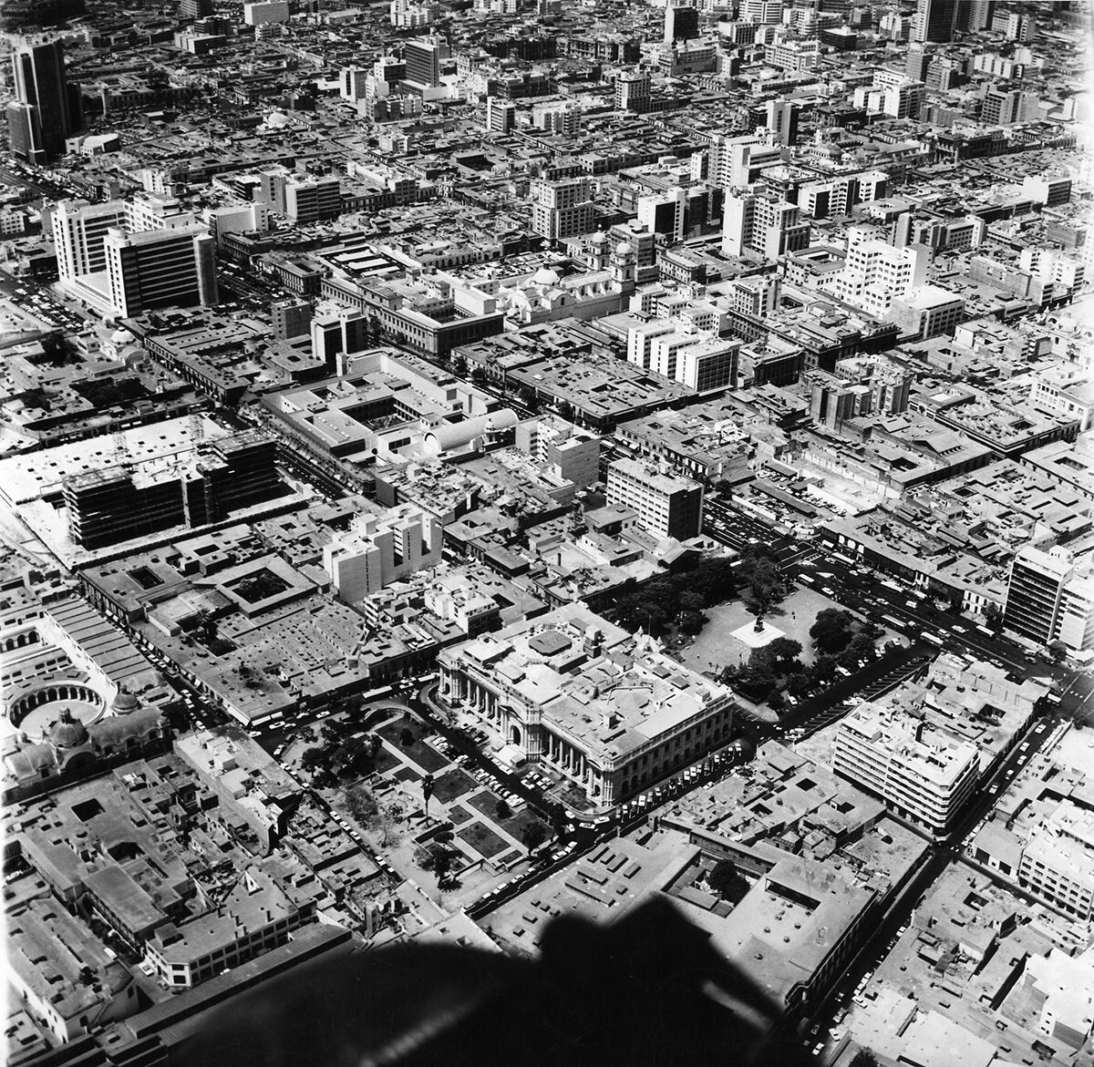 Aerial view of Barrios Altos neighborhood in 1966