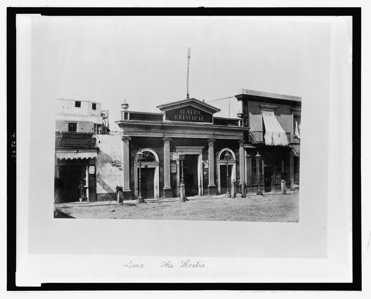 Historic theatre building in Lima with classical architecture