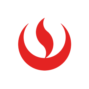 Red crescent and flame logo