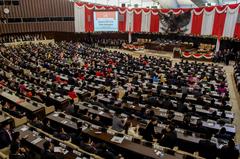 Parliamentary Assembly hall in Jakarta, Indonesia during Indonesian President Joko Widodo inauguration