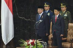 Jokowi and SBY smiling together