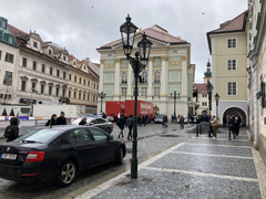 Photograph taken a day after the shooting depicting peaceful Prague scene