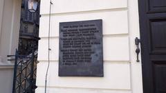Memorial plaques of Josef Kajetán Tyl at Stavovské Theatre in Prague