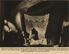 Scene from Paní Bovaryová play at Stavovské divadlo in 1938