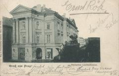 Prague Theatre of the Estates historic postcard 1898