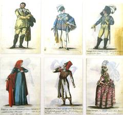 Franz Karl Wolf actors of the Estate Theatre Prague 1808-1809 in costume