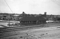 Danforth Railway Station (formerly York Railway Station) on east side of Main Street south of Danforth Avenue in 1953