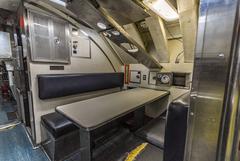 USS Dolphin AGSS-555 submarine mess area port side seating