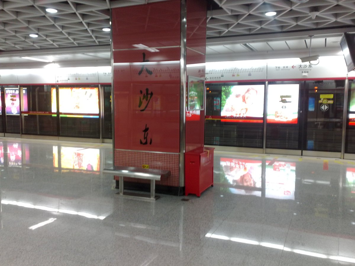 Guangzhou Metro Line 5 Dashadong Station Platform view