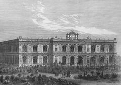 Historic Palacio de la Exposición building in Lima, 1872