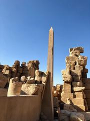Central Crossing at Karnak Temple in Luxor Egypt with ancient columns and ruins