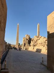 Central Crossing at Karnak Temple in Luxor Egypt ancient Egyptian temple complex with tall columns and ruins