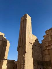Karnak Temple complex with large columns and ancient Egyptian architecture in Luxor, Egypt