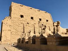 Avenue of Sphinxes at Karnak Temple in Luxor, Egypt
