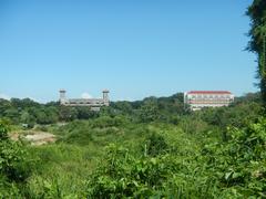 View of De La Salle University – Dasmariñas and surrounding landmarks near Aguinaldo Highway