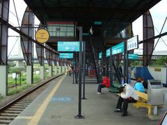 Santo Amaro Station on Line 9 Esmeralda of Companhia Paulista de Trens Metropolitanos with integration to Line 5 Lilas of Metrô de São Paulo