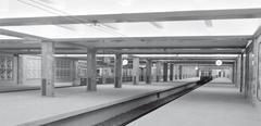 General view of Retiro station of Buenos Aires Underground Line C showing platforms during CTCBA administration