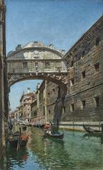 Painting of the Bridge of Sighs in Venice by Federico del Campo