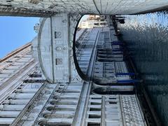 View of Le Pont des Soupirs in Venice with historic stone bridge over canal